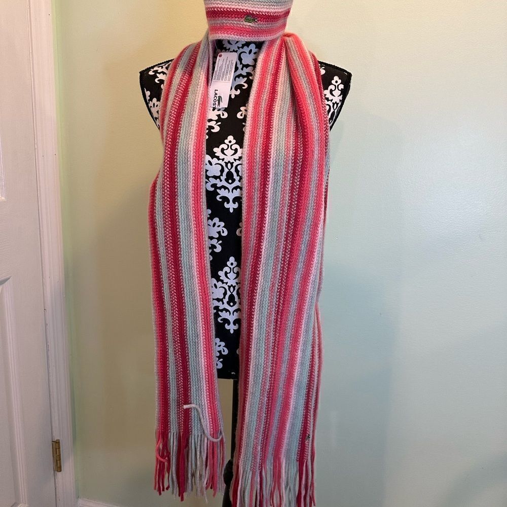 NWT Lacoste Hat & Scarf set. - Picture 2 of 5